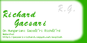 richard gacsari business card